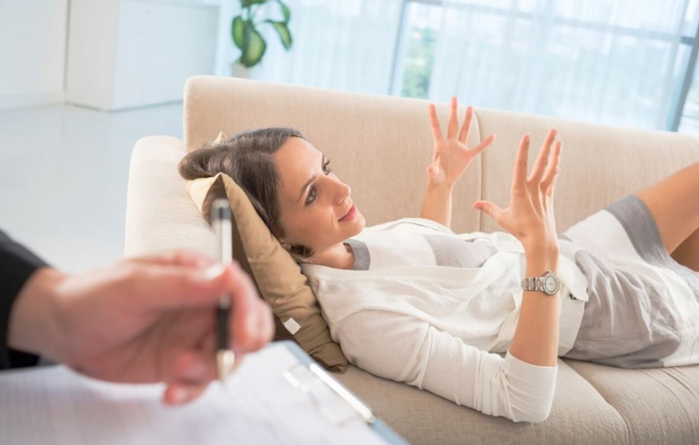 Sala de terapia tranquila y profesional